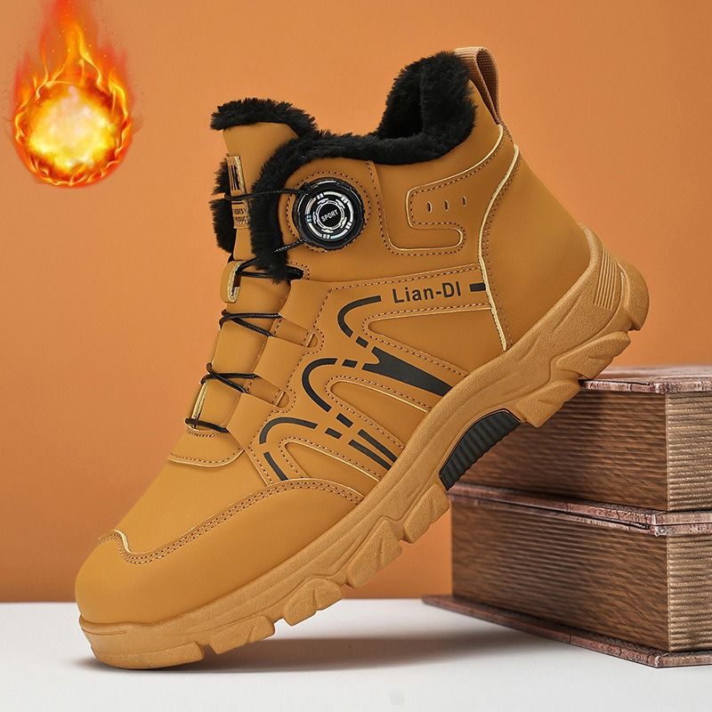 Men'S Shoes For Work - Modne pluszowe męskie buty za kostkę,
