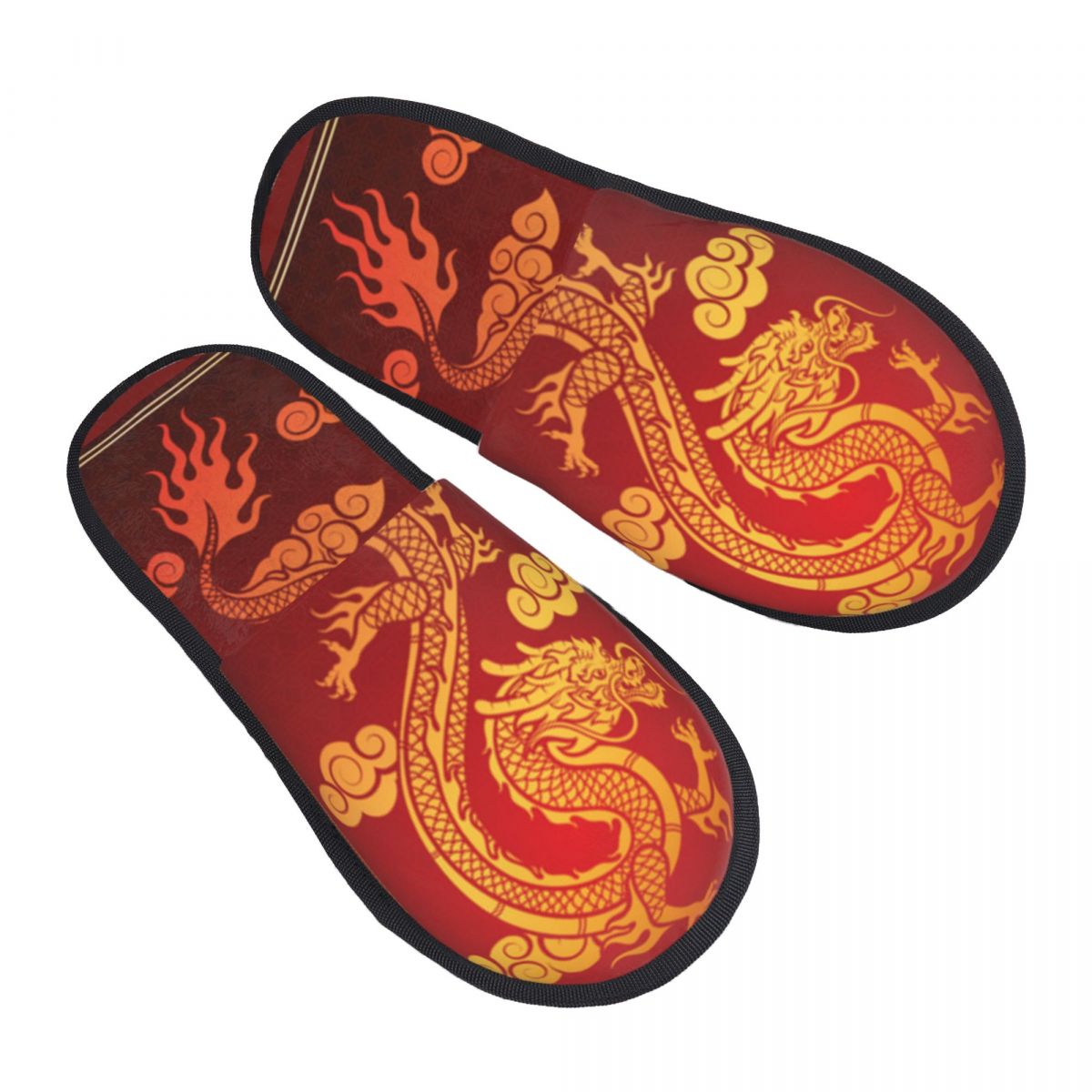 Men Shoes Illustration - Kapcie z ilustracją smoka dla kobiet