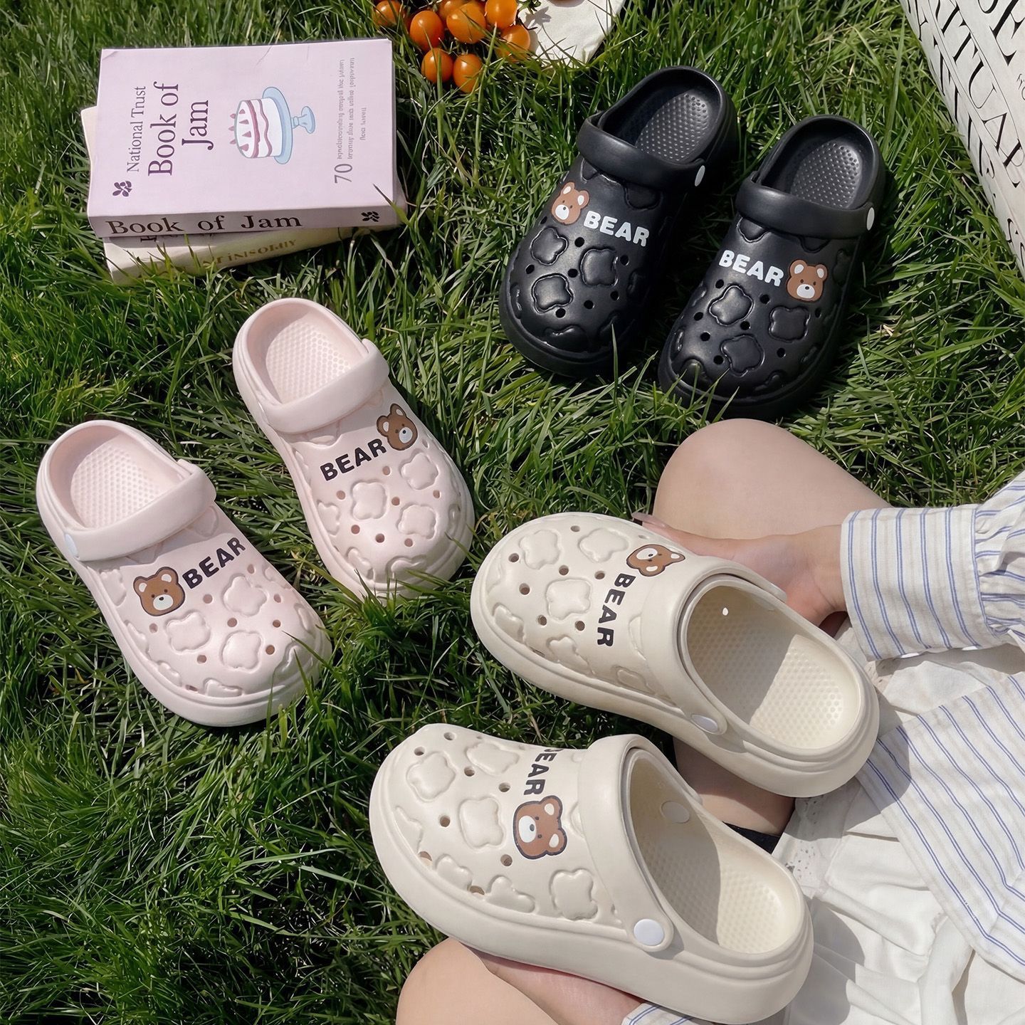Men Shoes On Cloud - Damskie Męskie Klapki EVA z Motywem