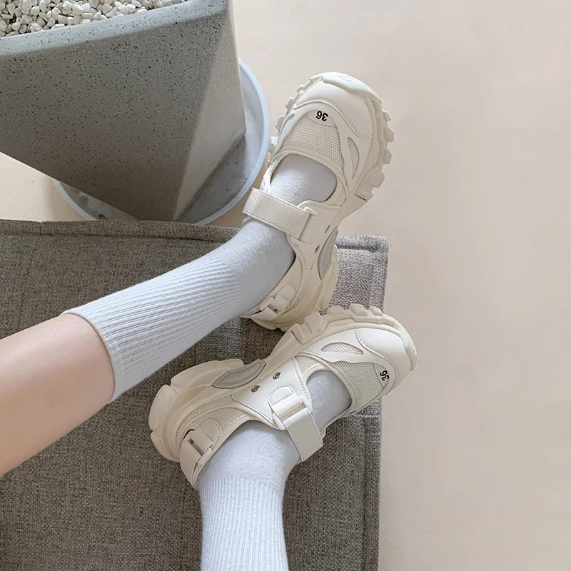 Sandal Sport Outdoor - Damskie sportowe sandały na koturnie z