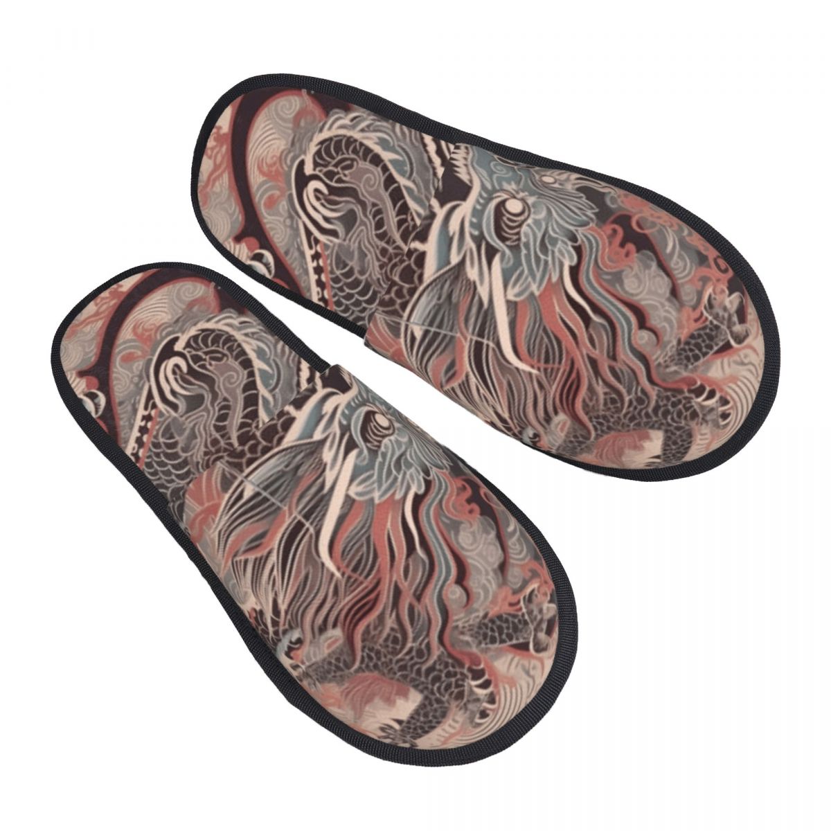 Men Shoes Illustration - Klapki z futerkiem dla kobiet i