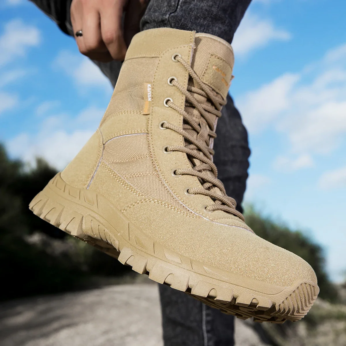 Men'S Shoes For Work - Męskie buty outdoorowe do wędrówek, wysokie
