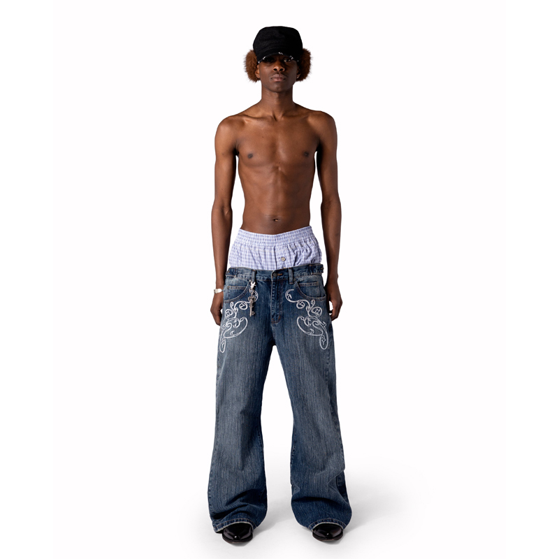 Dżinsy bootcut w stylu Y2K, ni – Men Shoes Jeans recenzja i cena