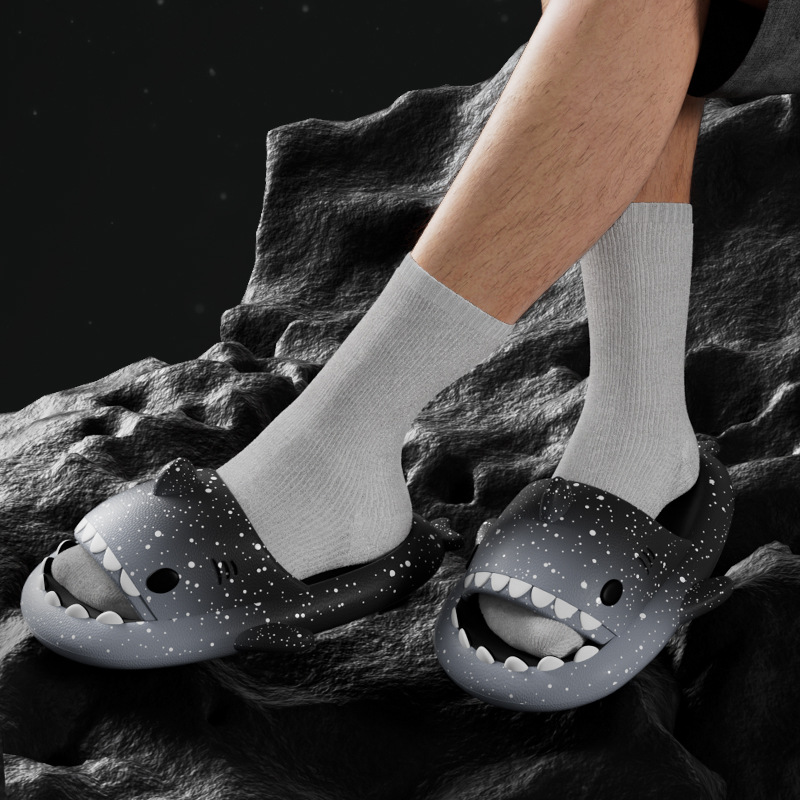 Cute Cartoon Shark kapcie dla  – Men Shoes Style recenzja i cena