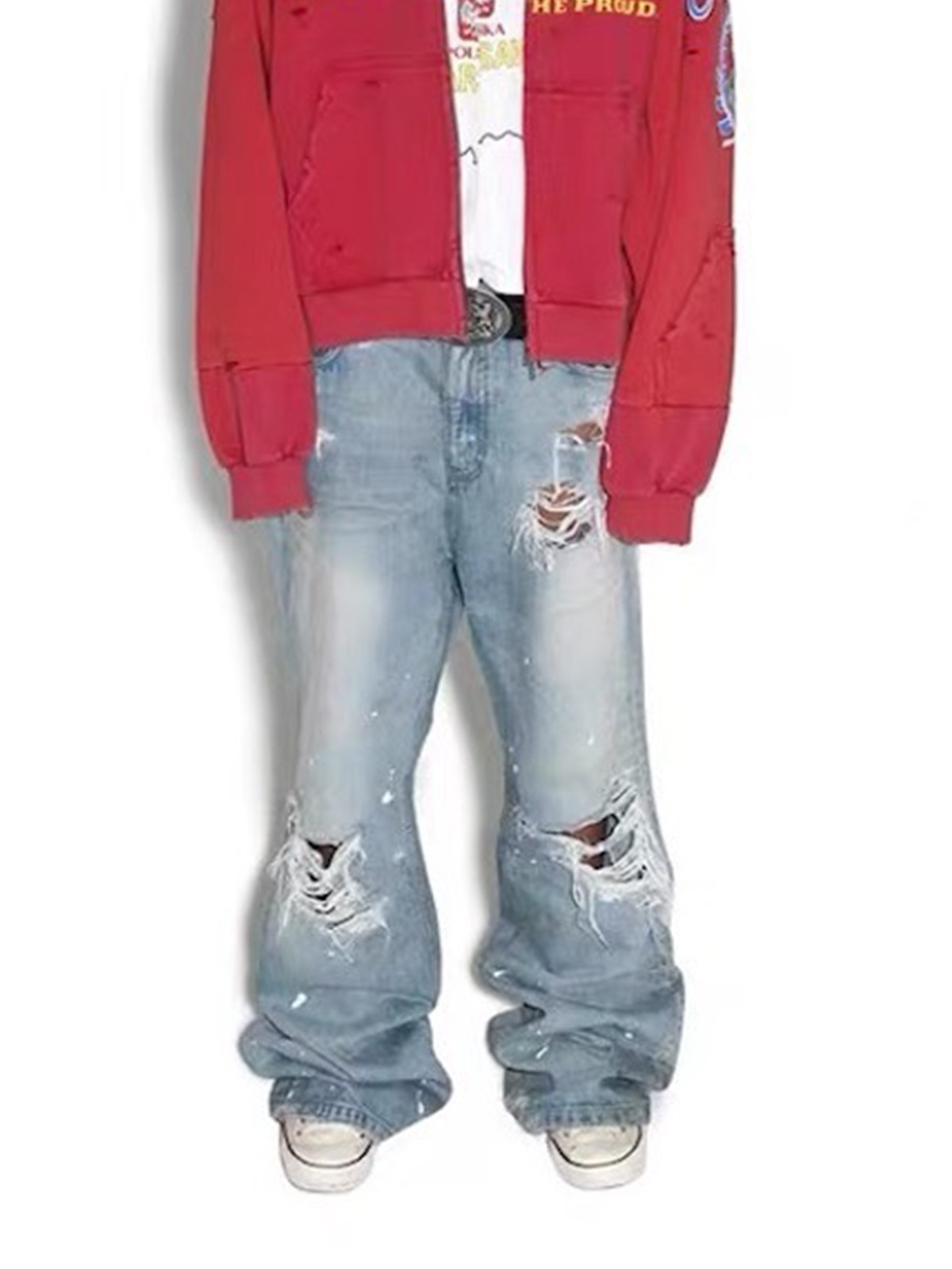 MIJKO Unisex Jeansy z efektem  – Men Shoes Jeans recenzja i cena