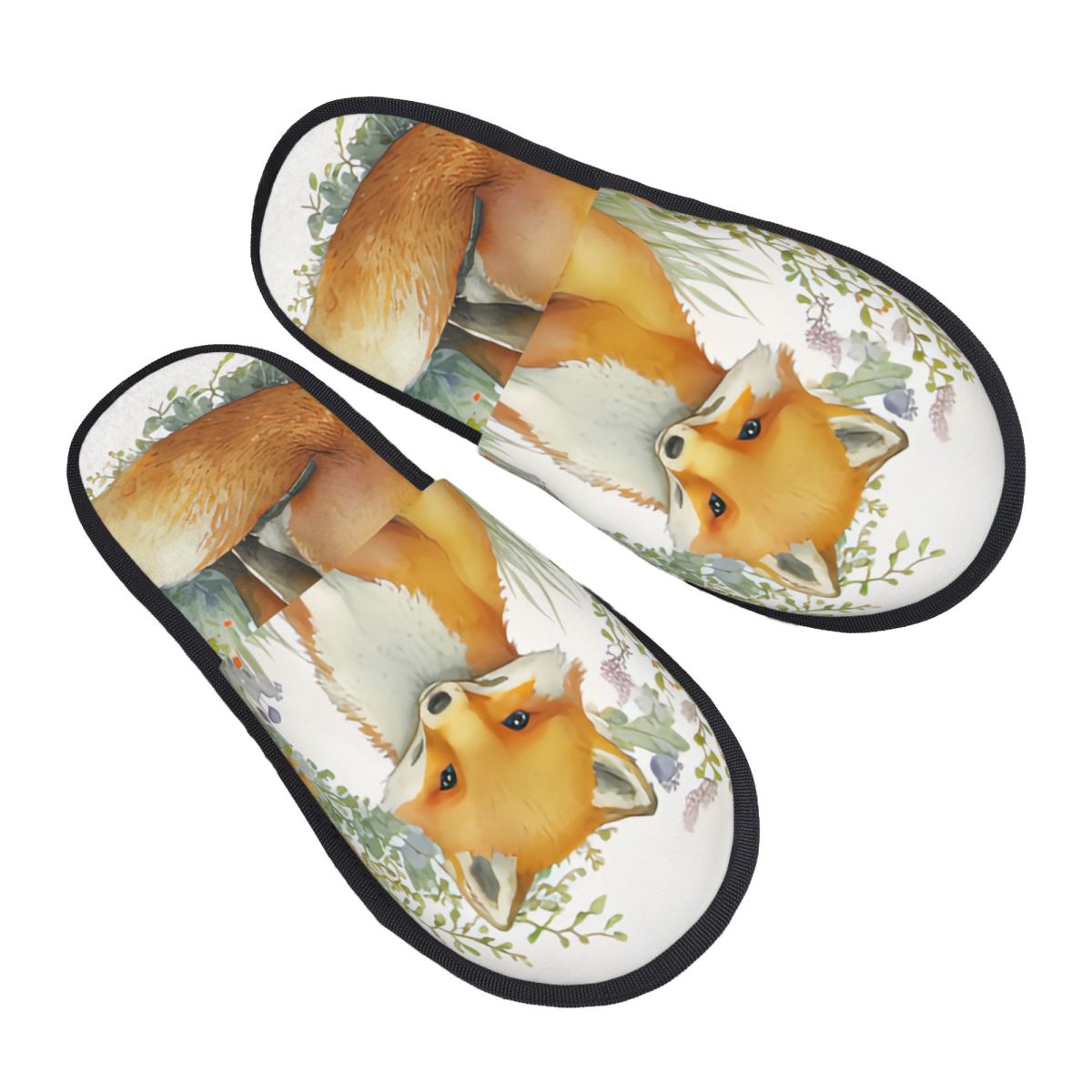 Pluszowe Kapcie Domowe Akwarel – Men Shoes Illustration recenzja i cena